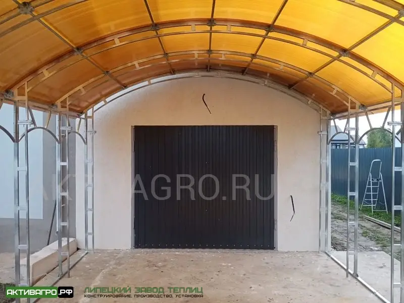 Навес для автомобиля шириной 4 м Навес для автомобиля шириной 4 м